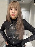 韓国ヘアイメチェンハッシュカット似合わせカットレッドブラウン