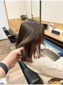 ミルクティーベージュ+インナーピンクベージュカラー