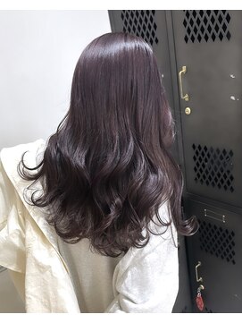 ヲタク(wotaku.) ダークラベンダーグレージュブリーチなしダブルカラー艶髪