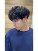 (黒須)緩めパーマ