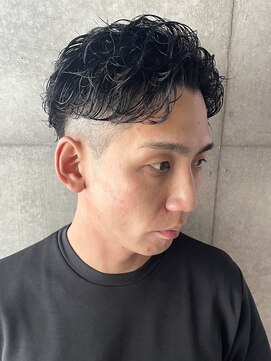 ブルニール 心斎橋(BLEUNIR) かき上げヘアツーブロックビジネスツイストスパイラルパーマ
