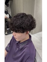 ホワイト(WHITE)&nbsp;波巻きパーマ/波巻きスパイラル/メンズパーマ