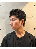無造作モテ髪スパイキーショートフェードモヒカンアップバング