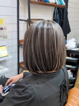 カンシャル(Kanshall) ボブ 脱白髪染めハイライト