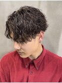【お客様メンズヘア】波巻きセンターパート［渋谷駅/メンズ］