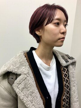 キジ(KIJI) マッシュショート/バーガンディ