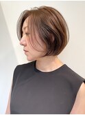 表参道ボブ白髪ぼかしハイライトショートボブカット30代40代