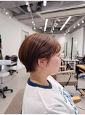 ショートボブ/乾かしただけでまとまるショート/艶カラー/北千住
