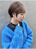 ぷつっとボブ×ブラウンジュ×骨格修正カット.レイヤー