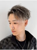 ツイストハーフバックホワイトメッシュパイルツイストパーマ