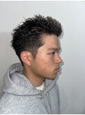 メンズカットツーブロックスパイキーショート