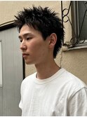 スパイキーショート/アップバング/ツーブロック/メンズ/眉毛