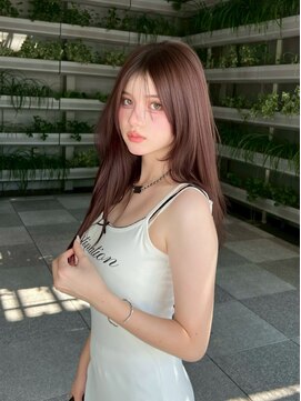 ノク 渋谷(nok) イメチェンピンクベージュ前髪