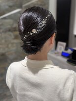 ザザ ZA/ZA 目白 タイトシニヨン◎結婚式参列金箔/目白美容室