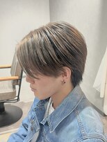 スウェル 成田店(Swell)&nbsp;センターパート [#成田 #MEN'S #メンズサロン #ブリーチカラー]