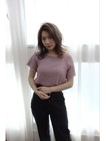 バグズ ヘアデザイン 桔梗が丘店(Baguz HAIR DESIGN)&nbsp;ゆるふわひし形レイヤー×アップバング×くびれヘア