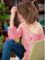 カバーヘア ブリス 戸田公園西口店(COVER HAIR bliss) くせ毛風前下がり大人ボブかきあげ前髪c4戸田公園20代30代40代!