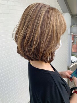 オーシャン(Ocean) [OCEAN Hair&Life藤原純] ノンジアミンカラーハイライトボブ☆