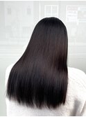 髪質改善トリートメント　アッシュベージュ　艶感　30代