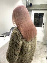 ゲーム 渋谷店(GAME)&nbsp;ダブルカラーピンクベージュケアブリーチシンプルストレート渋谷