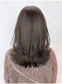 ロングワンカールレイヤー_チェリーブラウンフェミニン_ba427441