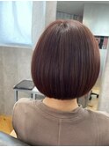 斜めバング/グレージュカラー/デザインカラー/学芸大学