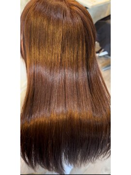 ヘアーエポック(hair epoque) 20代30代40代髪質改善トリートメントで艶めくピンクベージュ