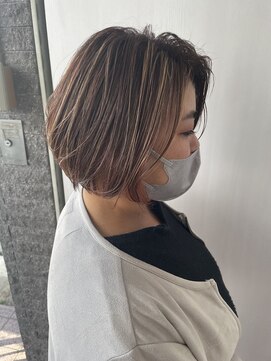 コレロ ヘアー(KORERO hair) ハイライト×ピンクベージュ