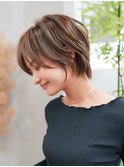 【GEEKS渋谷】ナチュラルショートウルフ/20代30代/秋カラー/小顔