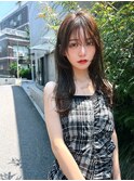 [Mowen]大人かわいいレイヤーロングxアーモンドブラウン