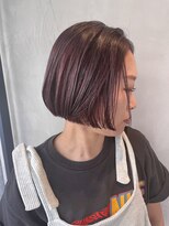 ボルドーカラーボブ