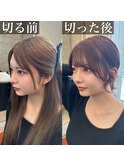 大人可愛い20代30代40代小顔後れ毛顔周りくびれレイヤーカット