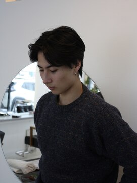 エンリッチヘア(enrich hair) センターパートオールバック大人男子