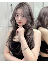 ロンドガーネット 池袋(Lond garnet)&nbsp;ミニウルフレイヤーカット顔周り前髪韓国ミディアムロング/池袋