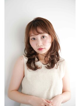 トクテ 高円寺(tokute) くびレイヤーエモージュ前髪モテベージュレイヤーミディ/高円寺