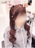 編み上げハーフツイン/心斎橋ヘアセット