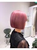 ハイトーンペールピンクホワイトピンクボブラベンダーピンク