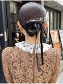 【阿部菜乃花】結婚式卒業式ヘアセットタイトヘアアレンジ