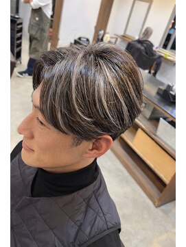 リドル ヘアー 駒生店(Riddle HAIR) センターパート×ハイライト