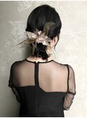 【お呼ばれタイトシニヨン】ヘアアレンジヘアセットカチモリ渋谷
