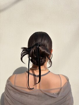 エト(eto) 参列ヘアセット カチモリ タイトリボン