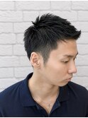 メンズナチュラルツーブロックショート