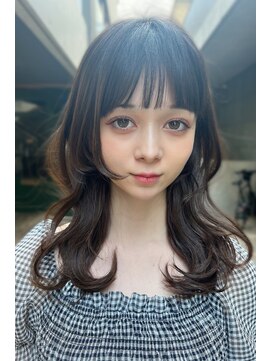 リークフー(Ree cu fuu) 小顔夏カットふんわりレイヤー大人可愛いナチュラルブラウン