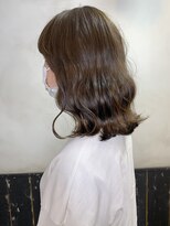 オースト ヘアー ステラ 新宿店(Aust hair Stella)&nbsp;やわらか波ウェーブミディ×ミントベージュ　K