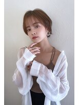 ヘアメイク シュシュ(Hair make chou chou) 大人可愛いマロンベージュAラインボブかきあげ奈良大和八木