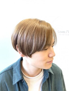 ザ ラブズ ラフズ ヘアー 本店(the loves laughs hair) 淵上式【脱白髪染めまろやかベージュ】
