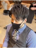 ツーブロックショート