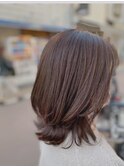 大人髪 グレージュカラー グレイカラー ミディアムレイヤー