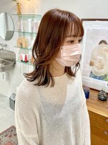 ヘアー アイス カンナ(HAIR ICI Canna) イヤリングカラーがポイント！オレンジベージュカラー！