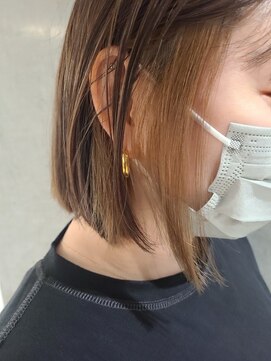 オウル ハナレ(OWL HANARE) #インナーカラー #オレンジベージュ